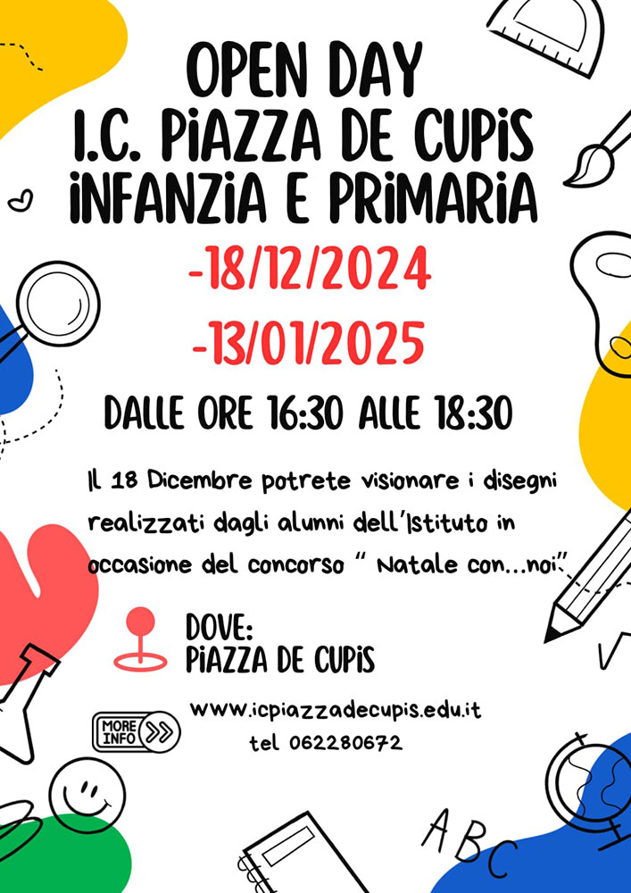 Open Day 18 dicembre 2024 - 13 Gennaio 2025